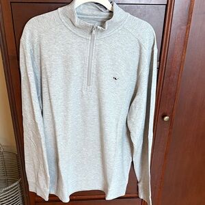Vineyard Vines Light Gray Zip-Up Sweater